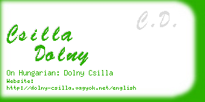 csilla dolny business card